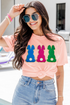 Chenille Bunny Patch Short Sleeve Graphic Shirt