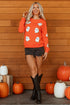 Chenille Ghost Patch Crew Neck Pullover Sweatshirt