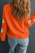 Chenille Ghost Patch Crew Neck Pullover Sweatshirt