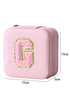 Chenille Initial G Patch Zippered Jewelry Organizer Case