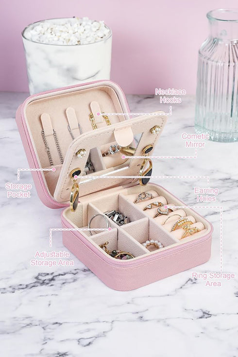 Chenille Initial G Patch Zippered Jewelry Organizer Case