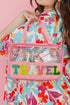 Chenille Letter Patch Clear Travel Cosmetic Makeup Bag