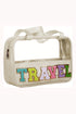Chenille Letter Patch Clear Travel Cosmetic Makeup Bag