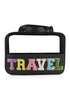 Chenille Letter Patch Clear Travel Cosmetic Makeup Bag
