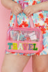 Chenille Letter Patch Clear Travel Cosmetic Makeup Bag
