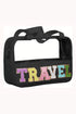 Chenille Letter Patch Clear Travel Cosmetic Makeup Bag