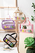 Chenille Letter Patch Clear Travel Cosmetic Makeup Bag