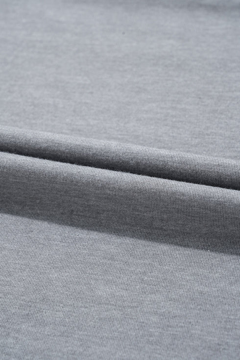 Chenille Letter Patch Graphic Short Sleeve Crew Neck Tee