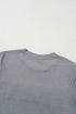Chenille Letter Patch Graphic Short Sleeve Crew Neck Tee