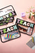 Chenille Letter Patch Transparent PVC Zippered Makeup Bag