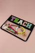 Chenille Letter Patch Transparent PVC Zippered Makeup Bag