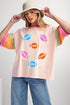 Chenille Patch Football Graphic Relaxed Fit Tee
