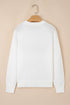 Chenille Patch Graphic Raglan Sleeve Pullover Sweater