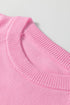 Chenille Patch Graphic Raglan Sleeve Pullover Sweater