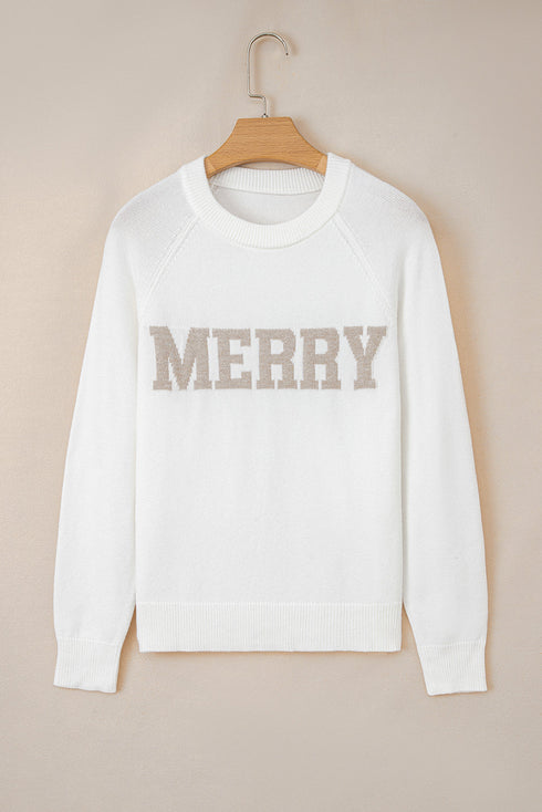 Chenille Patch Graphic Raglan Sleeve Pullover Sweater