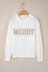 Chenille Patch Graphic Raglan Sleeve Pullover Sweater