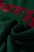 Chenille Patch Graphic Raglan Sleeve Pullover Sweater