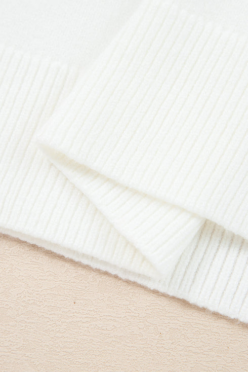 Chenille Patch Graphic Raglan Sleeve Pullover Sweater
