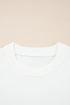 Chenille Patch Graphic Raglan Sleeve Pullover Sweater