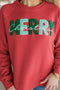 Chenille Patch Letter Graphic Raglan Pullover Sweatshirt