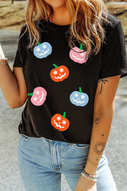 Chenille Patch Short Sleeve Graphic Tee Shirt