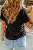 Chenille Patch Short Sleeve Graphic Tee Shirt