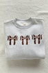 Chenille Rugby Bow Oversized Embroidered Game Day Sweatshirt