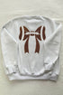 Chenille Rugby Bow Oversized Embroidered Game Day Sweatshirt