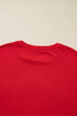 Chenille Script Patch Graphic Crew Neck Pullover Sweatshirt
