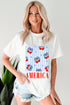 Cherry Bow America Graphic Print Crewneck Tee