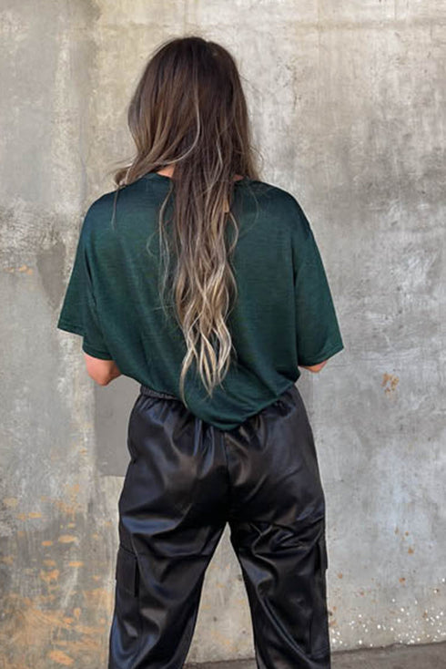 Chest Pocket Loose Fit Short Sleeve T Shirt