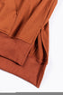 Chestnut V Neck Kangaroo Pocket Oversized Hoodie