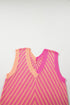 Chevron Pattern V Neck Ribbed Knit Sweater Vest