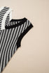 Chevron Pattern V Neck Ribbed Knit Sweater Vest