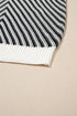 Chevron Pattern V Neck Ribbed Knit Sweater Vest