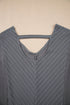 Chevron Texture Patchwork V Neck Long Sleeve Knit Top