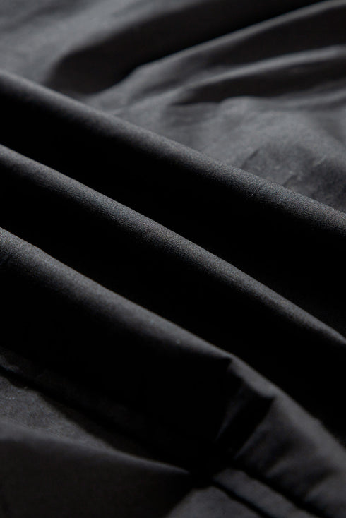 Chic Frilly Puff Sleeve Stylish Collared Cotton Button Down Shirt