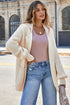 Chic Lapel Collar Drop Shoulder Buttoned Cardigan