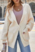 Chic Lapel Collar Drop Shoulder Buttoned Cardigan