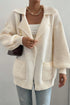 Chic Lapel Collar Drop Shoulder Buttoned Cardigan