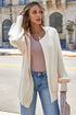 Chic Lapel Collar Drop Shoulder Buttoned Cardigan