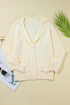 Chic Lapel Collar Drop Shoulder Buttoned Cardigan