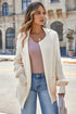Chic Lapel Collar Drop Shoulder Buttoned Cardigan