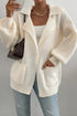Chic Lapel Collar Drop Shoulder Buttoned Cardigan