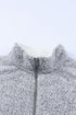 Chic Oversized Fluffy Fleece Zip Neck Pullover
