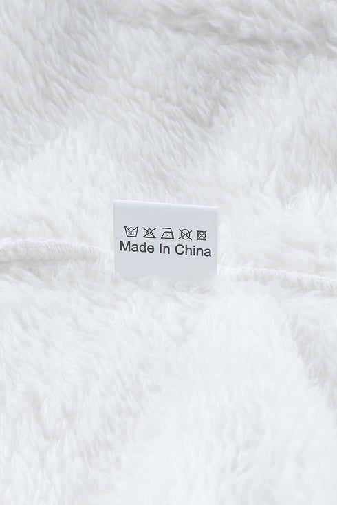 Chic Oversized Fluffy Fleece Zip Neck Pullover