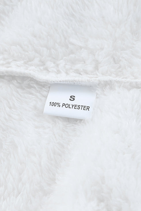Chic Oversized Fluffy Fleece Zip Neck Pullover