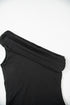 Chic Pleated Asymmetrical One Shoulder Bodysuit