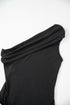 Chic Pleated Asymmetrical One Shoulder Bodysuit