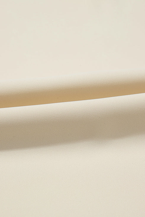 Chic Pussy Bow Tie Neck Contrast Trim Short Sleeve Blouse